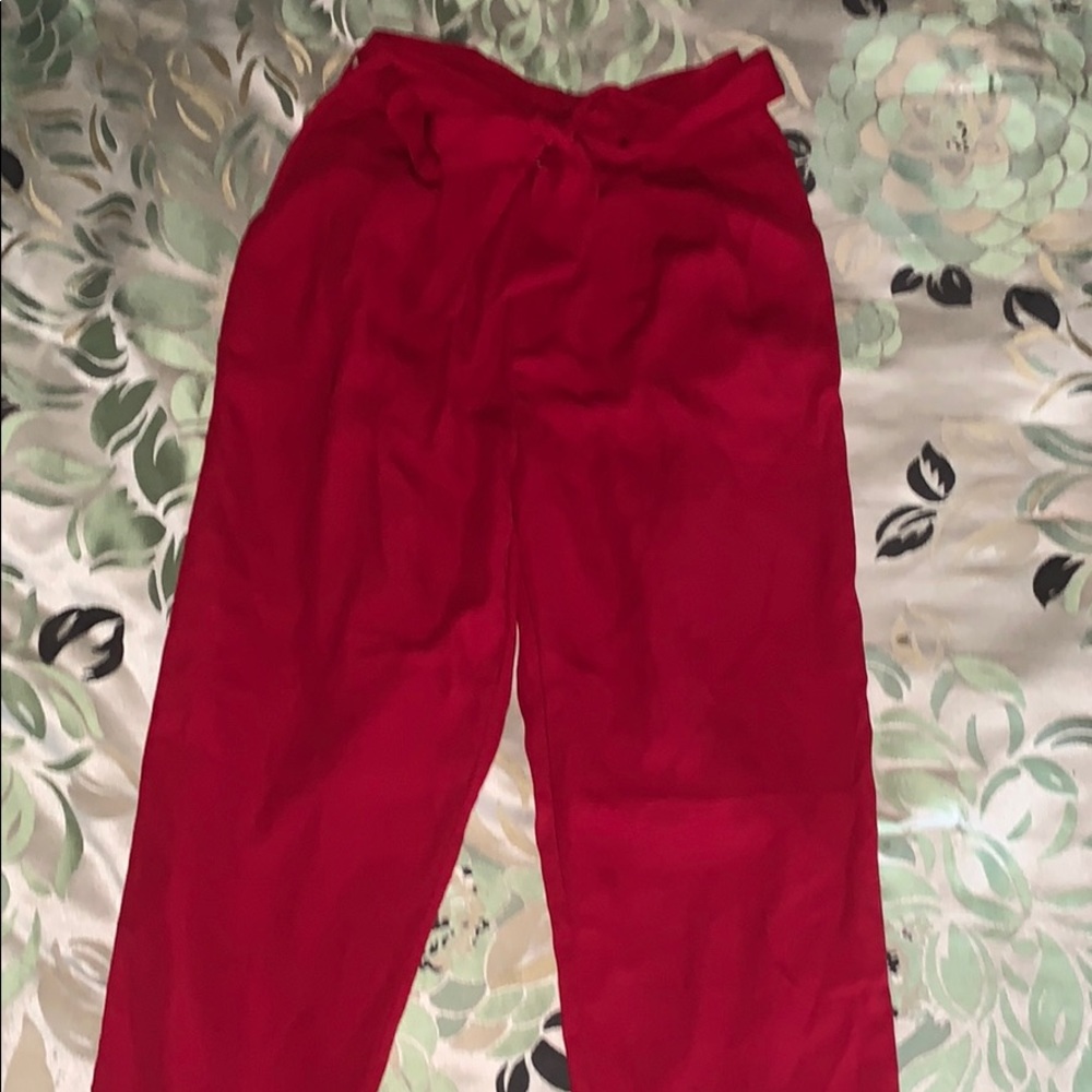 Red dress pants